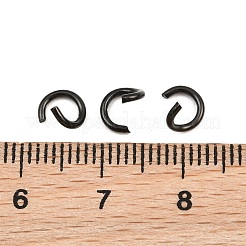 304ステンレススチールオープン丸カン  イオンプレーティング（ip）  ブラック  6x1mm  内径：4mm  18ゲージ&nbsp;STAS-M235-02G-EB