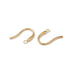304ステンレススチール製イヤリングワイヤー  14KGP本金メッキ  12.5x1.5mm  穴：1.6mm  ピン：1mm&nbsp;STAS-L022-384G