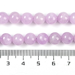 天然石クンツァイトビーズ連売り  スポジュメンビーズ  グレードAAA  ラウンド  8mm  穴：0.8mm  約49個/連  15.5インチ&nbsp;G-K285-01-8mm