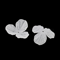 3枚の花びらのフロストアクリルビーズキャップ  花  ホワイト  27x28.5x7mm  穴：2mm  約431個/500g&nbsp;SACR-F016-01C