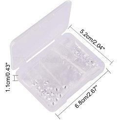 キュービックジルコニアカボション  多面カット  ダイヤモンド  透明  6.8x5.2x1.1cm  120個/箱&nbsp;ZIRC-PH0002-07