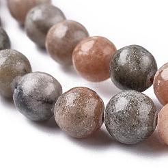 天然石ゼブラジャスパービーズ連売り  ラウンド  8~8.5mm  穴：1mm  約48~49個/連  14.57インチ（37cm）&nbsp;G-F676-01