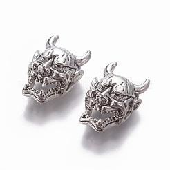 チベット風合金ビーズ  悪魔  ミックスカラー  17x12x7mm  穴：1.6mm&nbsp;TIBEB-L003-02