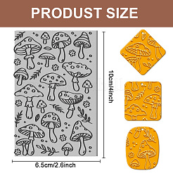 レーザー加工可能なゴム  スタンプ彫刻機用DIY工芸品  キノコ  100x65x3mm&nbsp;DIY-WH0650-006
