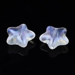 透明なアクリルビーズ  グリッターパウダー  スター  透明  19x20x8.5mm  穴：2mm&nbsp;X-OACR-N008-096