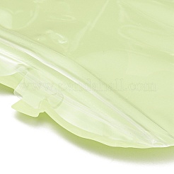 リンゴの形をしたプラスチック包装の陰陽柄の再封可能な袋  トップセルフシールパウチ  緑黄  10.2x10.1x0.15cm  片側の厚さ：2.5ミル（0.065mm）&nbsp;LS-OPP-D003-01B