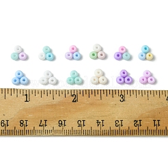 480個12色6/0ガラスシードビーズ  マカロンカラー  丸い穴  ラウンド  ミックスカラー  4~4.5x3mm  穴：1~1.2mm  40個/カラー&nbsp;SEED-FS0001-27