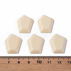 オペークアクリルカボション  五角形  桃パフ  23.5x18x4mm  約450個/500g&nbsp;MACR-S373-142-A15