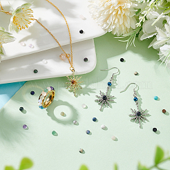 64個、16種類の天然・合成混合宝石カボション  半円/ドーム  4x1.5~2.5mm  4個/スタイル&nbsp;G-GA0001-68