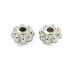Ccbプラスチックスペーサービーズ  粒状ビーズ  プラチナ  5.5x3mm  穴：1.6mm&nbsp;CCB-L014-24P