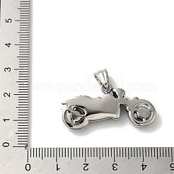 316lサージカルステンレスペンダント  バイクの魅力  アンティークシルバー  16.5x33x5.5mm  穴：7.5x4.5mm&nbsp;STAS-H194-05AS-02