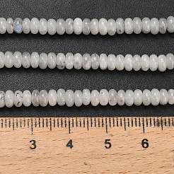 天然石ラブラドライトビーズ連売り  ロンデル  4x1.5mm  穴：0.7mm  約155個/連  14.96''（38センチメートル）&nbsp;G-L635-A05-4x2mm