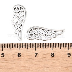 合金のチベット風チャーム  鉛フリー及びカドミウムフリー  ウイング  アンティークシルバー  24x9.5x1.5mm  穴：1.5mm&nbsp;TIBEP-LF10839YKG-AS-LF