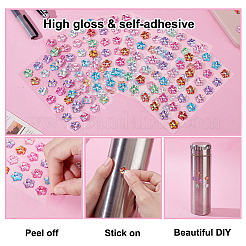 アクリル3Dステッカー  花  ミックスカラー  121x73x2mm&nbsp;DIY-WH0750-076