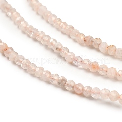 加熱された天然シトリンビーズ連売り  多面カットラウンド  2~2.5mm  穴：0.5mm  約173~176個/連  15.39~15.63''（39.1~39.7センチメートル）&nbsp;LS-G-RM2025-05A-2mm