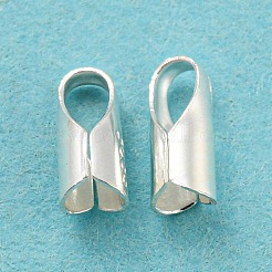 スターリングシルバーコードエンド925本  折りたたみ式カシメエンドパーツ  s925スタンプあり  銀  6x2.5x2.5mm  穴：2.5x1.8mm&nbsp;STER-Q191-09S