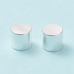 201ステンレススチールコードエンド  エンドキャップ  コラム  銀  8.5x9mm  内径：8mm&nbsp;STAS-G288-01F-S