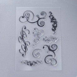 シリコーン切手  DIYスクラップブッキング用  装飾的なフォトアルバム  カード作り  スタンプシート  花柄  160x110x3mm&nbsp;DIY-L036-F11