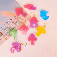 食品グレードのdiyシリコーンペンダント型  デコレーションメイキング  レジン型  UVレジン用  エポキシ樹脂ジュエリー作り  ホワイト  キノコ  135x113x5mm&nbsp;PW-WG86182-05