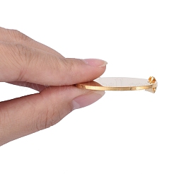 304ステンレスペンダント  鏡面研磨仕上げ  空白のスタンピングタグ  オーバル  ゴールドカラー  36x25x1.8mm&nbsp;STAS-I140-18G