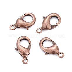 赤銅真鍮カニカン  オウムトリガークラスプ  ニッケルフリー  15x8x3mm  穴：2mm&nbsp;X-KK-903-R-NF