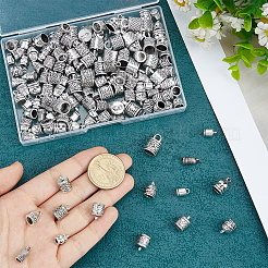 11 スタイル チベット風コードエンド  カドミウムフリー＆鉛フリー  アンティークシルバー  10~16x6~10.5mm  穴：1~4mm  内径：3~8mm&nbsp;FIND-PH0028-87