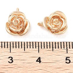 真鍮チャーム  カドミウムフリー＆ニッケルフリー＆鉛フリー  花のチャーム  18KGP本金メッキ  11x9x5mm  穴：1.2mm&nbsp;KK-U028-13G