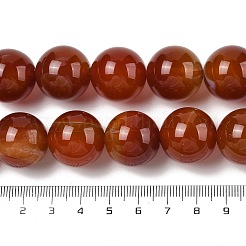 天然赤瑪瑙（染色・加熱）ビーズ連売り  ラウンド  19.5~20mm  穴：2mm  約20個/連  14.84~15''（37.7~38.1センチメートル）&nbsp;G-H087-A01-20MM