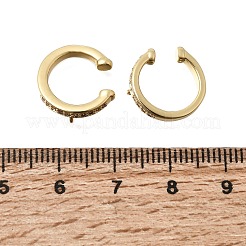 真鍮マイクロパヴェキュービックジルコニアイヤーカフ金具  カン付き  ゴールドカラー  14x14x5mm  穴：1.2mm&nbsp;KK-K426-09G