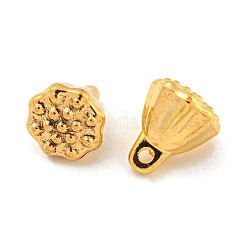 チベット風合金チャーム  カドミウムフリー＆鉛フリー  蓮の莢  アンティーク黄金  10.5x9mm  穴：1.5mm&nbsp;FIND-M011-09AG