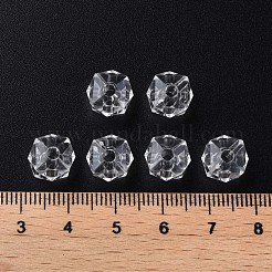 透明なアクリルビーズ  多面カット  正方形  透明  8.5x9.5x9.5mm  穴：2.5mm  約1070個/500g&nbsp;MACR-S373-51B-B12