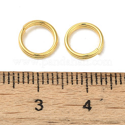 304ステンレススプリットリング  ダブルループ丸カン  フラットラウンド  18KGP本金メッキ  8x1.7mm  内径：6mm&nbsp;STAS-K285-04D-G