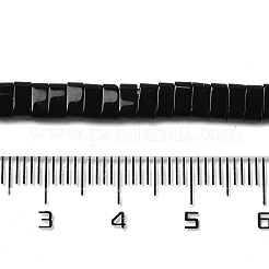 天然ブラックオニキス(染色&加熱)ビーズ連売り  2穴  長方形  2.5~3x5x2.5mm  穴：0.8mm  約138~140個/連  15.28''~15.31''（38.8~38.9センチメートル）&nbsp;G-Z045-A15-01