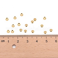 真鍮小さなビーズコーン  カドミウムフリー＆鉛フリー  ゴールドカラー  3x0.8mm  穴：1mm&nbsp;X-KK-O043-04G