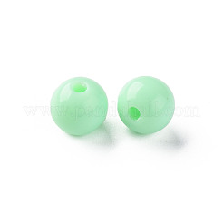 不透明なアクリルビーズ  ラウンド  アクアマリン  8x7mm  穴：2mm  約1745個/500g&nbsp;MACR-S370-C8mm-A05