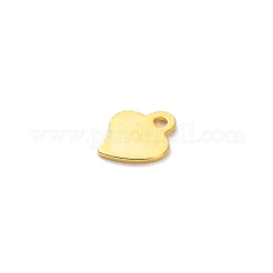 スターリングシルバー チェーン エクステンダー ドロップ 925 個  ゴールドカラー  ハート  5.5x6x0.5mm  穴：1mm&nbsp;LS-STER-R010-03G-01