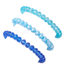 電気メッキファセットロンデルガラスビーズストレッチブレスレットセット  蝶のプリントが入った合金エナメルチャームの重ね付けできる女性用ブレスレット  ミックスカラー  内径：1-5/8インチ（4.2cm）  1個/色について&nbsp;BJEW-JB10482