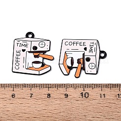 焼付塗装合金エナメルペンダント  コーヒーメーカーのチャーム  ミスティローズ  27.5x24x1mm  穴：2mm&nbsp;PALLOY-T093-17