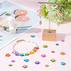 2 連売り 2 スタイル 天然淡水貝ビーズ 連売り  染め  スター  ミックスカラー  7.5~14x8.5~14x2~3mm  穴：0.6~0.8mm  約38~56個/連  15.16~15.35インチ（38.5~39cm）  1連/スタイル&nbsp;SHEL-NB0001-47