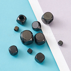 304ステンレススチールビーズ  キューブ  電気泳動黒  2~6x2~6x2~6mm  穴：1.5~3mm  50個/箱&nbsp;STAS-TA0001-09EB
