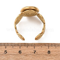 スパイラル304ステンレス鋼カフリング部品  ラウンドベゼルカップリングセッティング  イオンプレーティング（ip）  ゴールドカラー  13.5mm  19mm  トレイのサイズ：12mm&nbsp;STAS-P454-02C-G