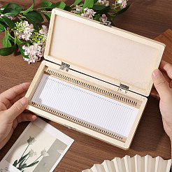 鉄製木製収納ボックス1個  標本切片保管箱  長方形  モカシン  23x10.6x3.5cm&nbsp;CON-CA0001-031