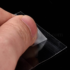 長方形のプラスチックセロハンバッグ  粘着シール  ハングホール付き  透明  25x5x0.01cm&nbsp;OPP-C002-05