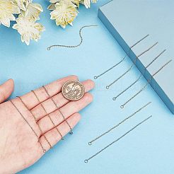 20ペア2色304ステンレススチールイヤリング金具  耳糸のパーツ  ゴールデン·ステンレス鋼色  90~94x1.2mm  ピン：0.8mm  10ペア/カラー&nbsp;STAS-SC0004-17