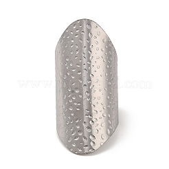 変色しない304ステンレススチールオープンカフリング  女性用ワイドバンドリング  ステンレス鋼色  内径：18mm&nbsp;RJEW-Z015-03P