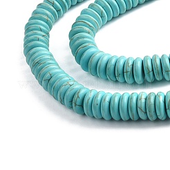 合成ハウライトビーズ  染め  ロンデル  10x3mm  穴：1mm  2000個/ 1000g&nbsp;G-H088-01