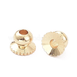 無弁真鍮製ビーズキャップ  ニッケルフリー  長持ちメッキ  14KGP本金メッキ  4x3mm  穴：1.4mm&nbsp;KK-K086-20LG