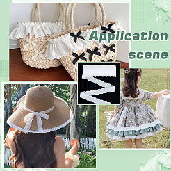 綿のリボン  ホワイト  1-1/2~1-5/8インチ（38~40mm）  15ヤード/個&nbsp;OCOR-WH0088-92