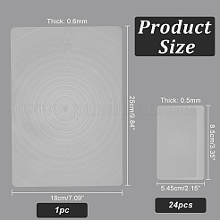 Ahademaker 25 個 2 スタイル pvc プラスチック ポータブル拡大レンズ  拡大鏡 3x レンズ  読むために  発火具  長方形  透明  85~180x54.5~120x0.5~0.8mm&nbsp;TOOL-GA0001-65