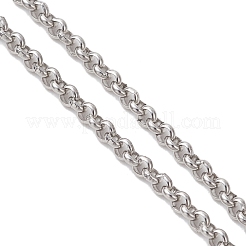 304ステンレススチールローロチェーンスライダーブレスレット作り  変色しない  ステンレス鋼色  9.53インチ（24.2cm）&nbsp;AJEW-JB01503-02